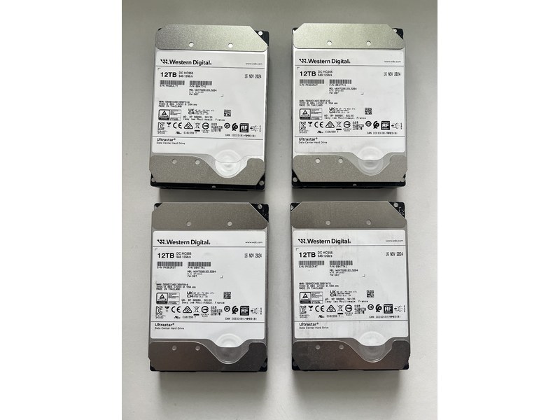 12TB SAS WD Ultrastar DC HC555 WUH722012CL5204, Nov 2024