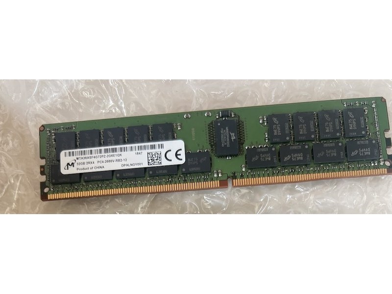 32GB DDR4 2666 RDIMM 2Rx4 Micron 36ASF4G72PZ-2G6D1
