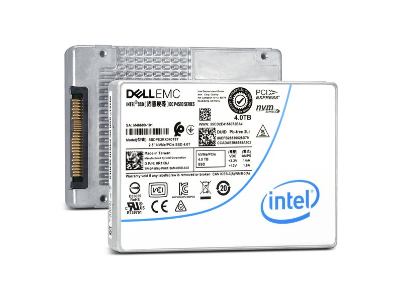 SSD diskas INTEL 4TB NVMe U.2P4510  BTLJ104405X94P0DGN  SSDPE2KX040T8